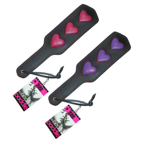 Bound to Tease Heart Leather Paddle