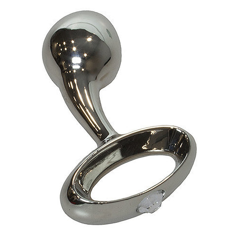 Precious Metalz Silver Curved Ball Plug