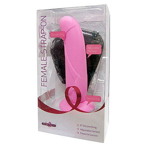 Strap on harness with 6 inch silicone G Spot dildo