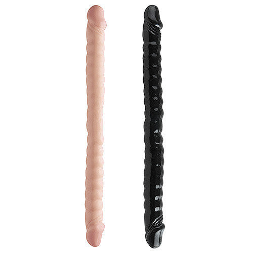 Basix Rubber Works 18 inch Ribbed Double Dong