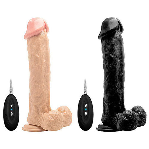 RealRock Vibrating Realistic 11 inch Dong with Balls